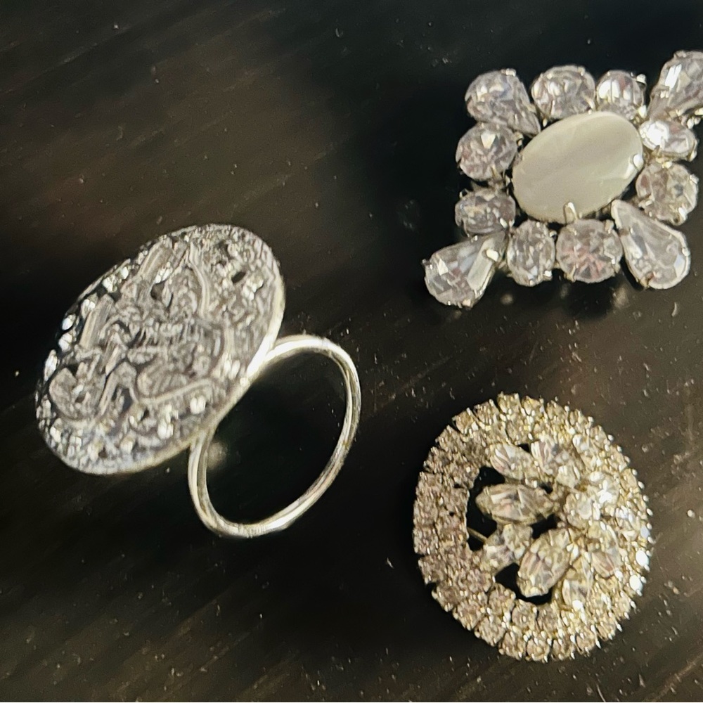 Vintage pins & scarf slide sold as a set of 3